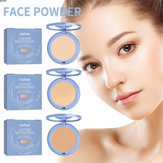 OUHOE Flawless Powder เค้กติดทนนานธรรมชาติแต่งหน้าสำหรับ Breathable Light Coverage กันน้ำเครื่องสำอางค์ maquiagem ผ้าไหมนุ่ม Mist Powder กระจ่างใสธรรมชาติแป้งควบคุมน้ำมัน puueqg