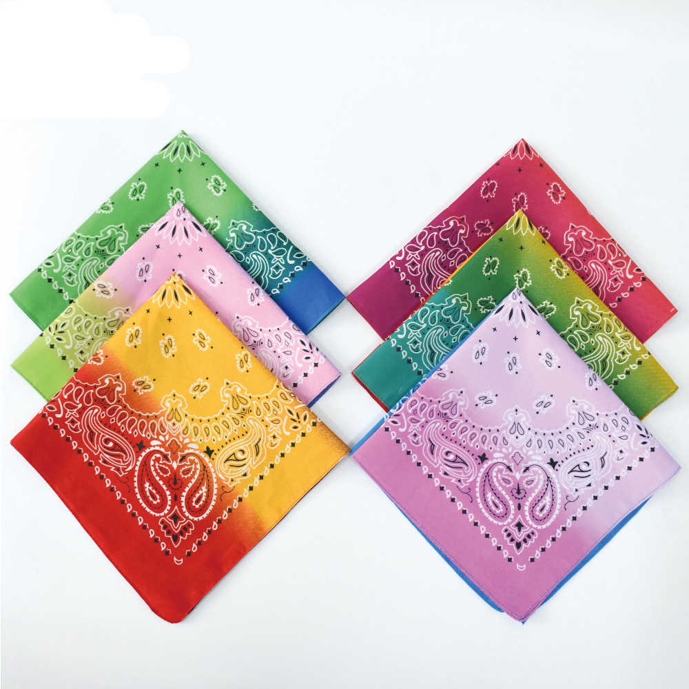 ผ้าพันคอ ผ้าโพลีเอสเตอร์ พิมพ์ลาย Paisley Bandana ทรงสี่เหลี่ยม สไตล์ฮิปฮอป คลาสสิก ขนาด 55 ซม.*55 ซม. สีดํา สีแดง สําหรับผู้หญิง และผู้ชาย