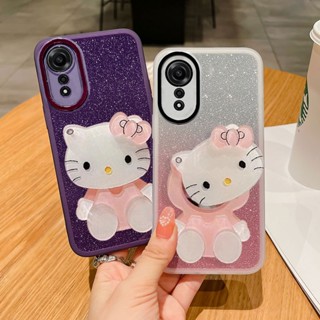 เคสโทรศัพท์ OPPO A38 A58 A78 A57 A17 A76 A96 ใหม่ 2023 พร้อมฟิล์มกันรอยเลนส์กล้อง และกระจกแต่งหน้า หรูหรา กลิตเตอร์ ใส เคสนิ่ม OPPO A58 4G เคสโทรศัพท์