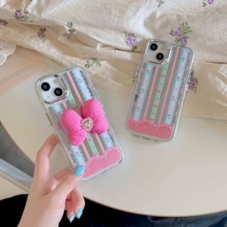 เคสป้องกันโทรศัพท์มือถือกระจก ลายการ์ตูนแมว ประดับโบว์ สําหรับ iPhone 15 pro max 14 pro 13 pro max 12 pro 11