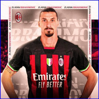 เสื้อยืดแขนสั้น ลายทีมชาติฟุตบอล Ibrahimovic AC Milan GP1 ชุดเหย้า สําหรับผู้ชาย และผู้หญิง PG1