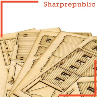 [Sharprepublic] โมเดลบ้านไม้จิ๋ว สําหรับตกแต่งบ้าน โต๊ะทราย ภูมิทัศน์ ขนาดเล็ก