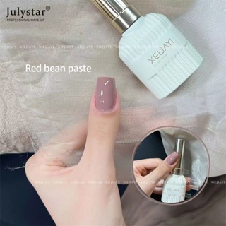 JULYSTAR Xeijayi นมขวด Series เล็บเจลความอิ่มตัวสูง NUDE สีน้ำแข็งโปร่งใส Phototherapy กาวเล็บสำหรับเล็บ shop 15ml