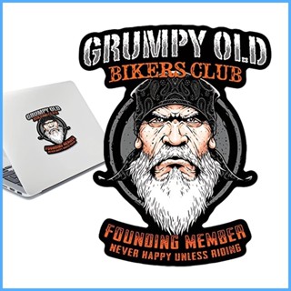 สติกเกอร์ Grumpy Old Man Rider สําหรับติดตกแต่งกระจกหน้าต่างรถยนต์ รถจักรยานยนต์ shdxth