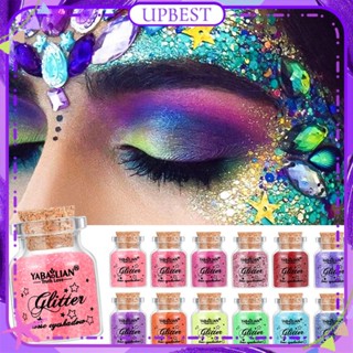 ♕ Yabaolian Gel Sequins Chameleon High-gloss Eye Shadow Mermaid Dazzling Smooth Easy To Color Long Lasting Eyeshadow Party Festival แต่งหน้า UPBEST