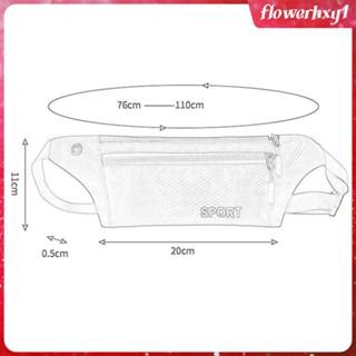 [Flowerhxy1] กระเป๋าคาดเอว พร้อมช่องหูฟัง สําหรับตั้งแคมป์ เดินเล่น ขี่จักรยาน
