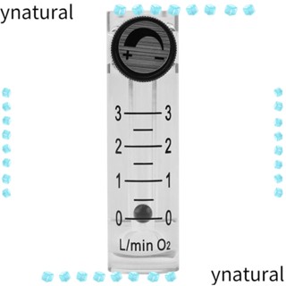 Ynatural เครื่องวัดการไหลของก๊าซออกซิเจน อะคริลิคใส ทนทาน 0-3LPM LZQ-2