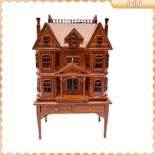 [Lslhj] โต๊ะไม้จิ๋ว สเกล 1/12 ของขวัญ สําหรับตกแต่งบ้านตุ๊กตา เฟอร์นิเจอร์ ผู้หญิง และผู้ชาย