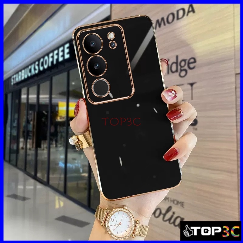 เคส Vivo V29 5G เคส Vivo V29E 5G V27E V25E V27 5G V25 5G V23E V23 5G เคสโทรศัพท์มือถือ ขอบตรง แฟชั่น