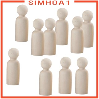 [Simhoa1] ของเล่นตุ๊กตาไม้ 10 ชิ้น สําหรับผู้ชาย