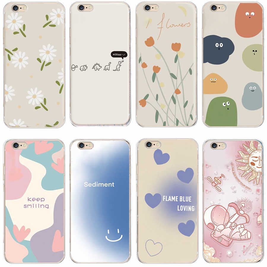 เคสโทรศัพท์ซิลิโคน TPU แบบนิ่ม สําหรับ iPhone 4 4s 5 5S se 6 6s Plus