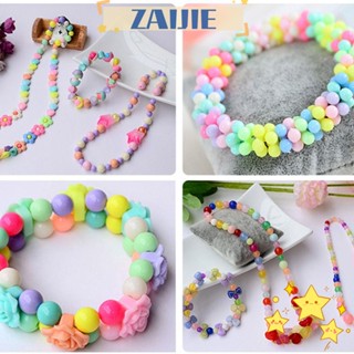 Zaijie24 ชุดลูกปัด DIY สําหรับทําเครื่องประดับ งานฝีมือเด็กผู้หญิง