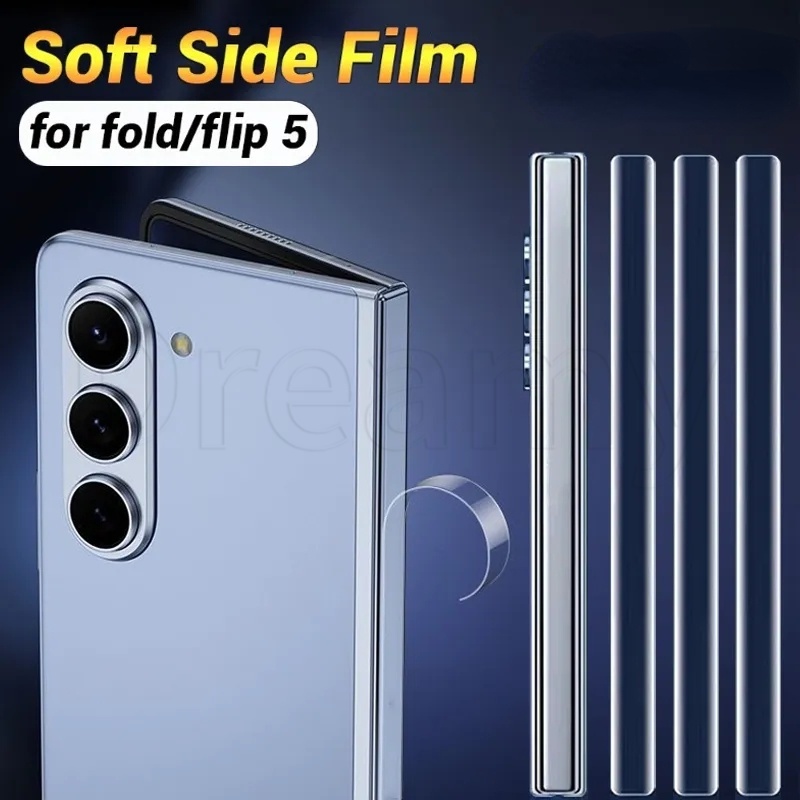 ฟิล์มใส ความละเอียดสูง / สําหรับ Samsung Z Fold/Flip 5 ฟิล์มด้านข้าง นิ่ม / อุปกรณ์เสริมโทรศัพท์มือถ