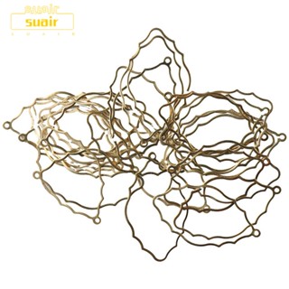 Suair จี้ฝาหลัง ทองเหลือง คําสําคัญ ทองคํา: ใบไม้เปิดหลัง, เปล่า กลวง กดดอกไม้ ด้านหลัง เชื่อมโยง จี้ เครื่องประดับ อุปกรณ์