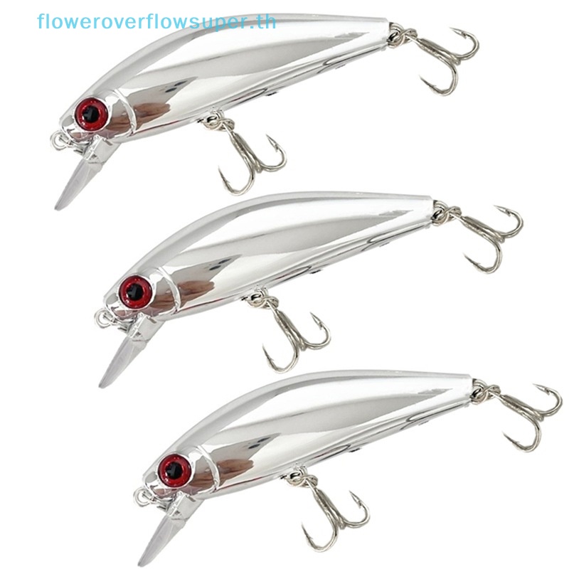Fsth Luya เหยื่อตกปลา ชุบไฟฟ้า สีเงิน 6.5 กรัม เลื่อม น้ําทะเล ปลาทู สเปน ปลาทู และเบส HH