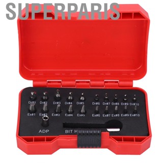 Superparis 22Pcs Spiral Flute Screw Extractor Set Damaged Broken  Take Out