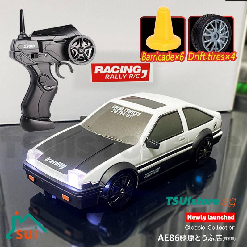 Rc 4WD รถแข่งความเร็วสูง รถดริฟท์บังคับ รีโมตคอนโทรล AE86 รถดริฟท์ ของเล่น GTR โมเดลยานพาหนะ รถแข่ง RC ของเล่นรถแข่ง ของขวัญสําหรับเด็กผู้ชาย