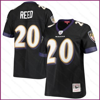 Yp2 NFL Baltimore Ravens Jersey Game Ed Reed เสื้อยืดลําลอง แขนสั้น คอกลม พลัสไซซ์ สําหรับเล่นกีฬา PY2