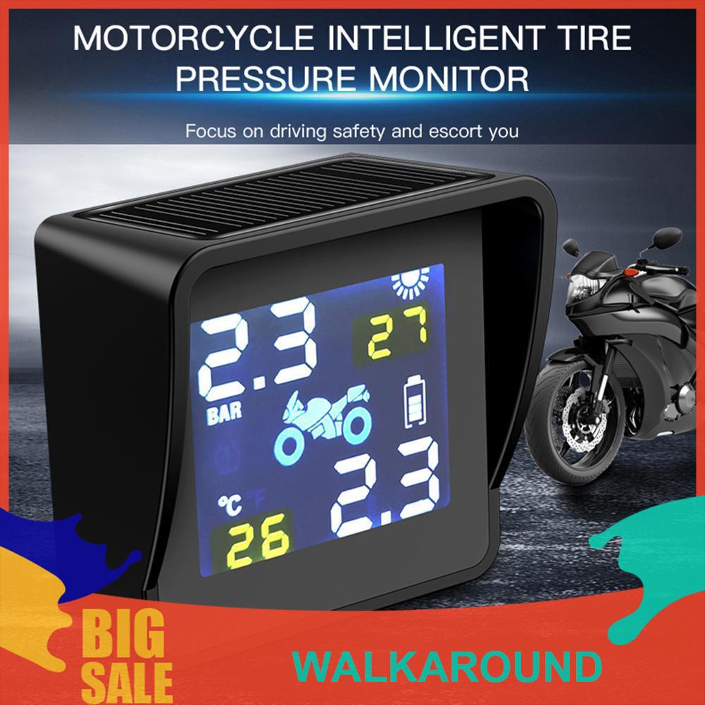 ระบบตรวจสอบความดันลมยางรถมอเตอร์ไซค์ พลังงานแสงอาทิตย์ TPMS พร้อมเซนเซอร์ 2 ตัว [walkaround]