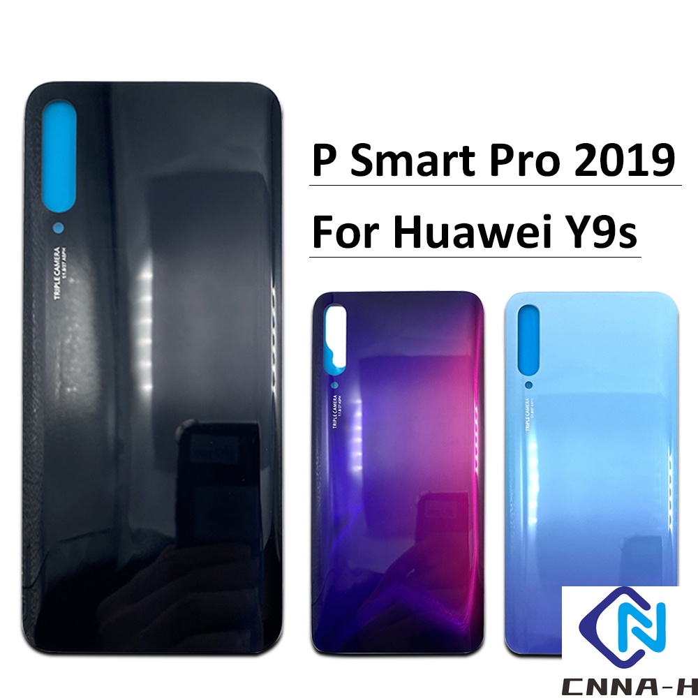 ใหม ่ สําหรับ Huawei Y9S / P smart Pro 2019 กลับแบตเตอรี ่ ฝาครอบกระจกประตูด ้ านหลังที ่ อยู ่ อาศัยแก ้ ว