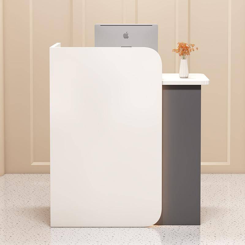 แคชเชียร์ร้านโต๊ะด้านหน้าขนาดเล็กร้านสะดวกซื้อที่เรียบง่ายทันสมัยเครือข่ายเชิงพาณิชย์โต๊ะบาร์สีแดงร้านขายเสื้อผ้าเคาน์เตอร์แคชเชีย - รูปที่ 3