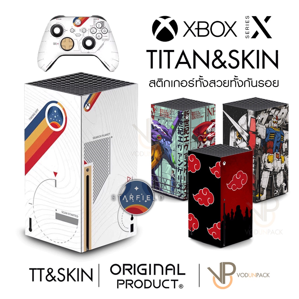 VP [Titan Skin] Sticker ติดเครื่อง Xbox Series X คุณภาพเยี่ยม ลายเยอะ / Evagalion / Gundam / Anya / 