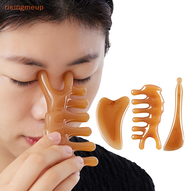[risingmeup] แผ่นนวดหน้า เรซิน กัวซา ลดอาการบวม และจมูก