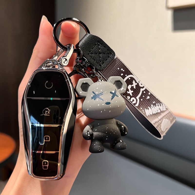 BYD 4 ปุ่ม Soft TPU รถ Remote Key กรณี Atto 3 Han EV Dolphin เพลง Qin Tang DM 2018 -2023 พวงกุญแจอัตโนมัติอุปกรณ์เสริม