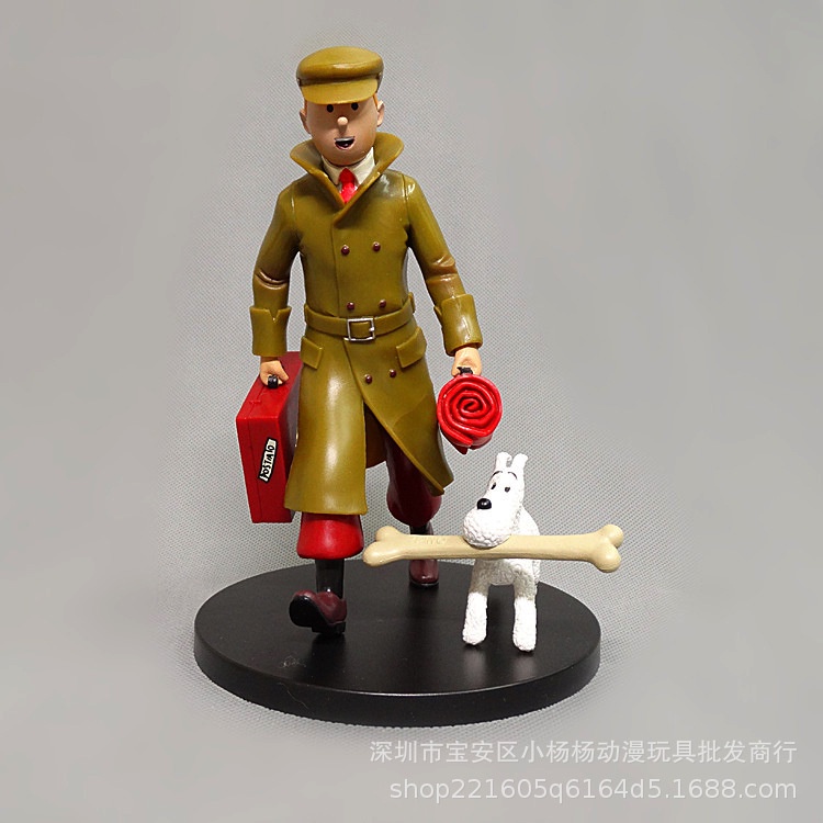 Tintin Adventures Tintin Snow Puppy ตุ๊กตาเครื่องประดับรูปตุ๊กตาของเล่นของขวัญ