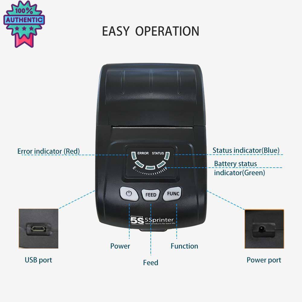 Gprinter PT280 USB + Bluetooth mini printer เครื่องพิมพ์สลิป-ใเสร็จ พิมพ์ฉลากสินค้า เครื่องพิมพ์สลิปความร้อน