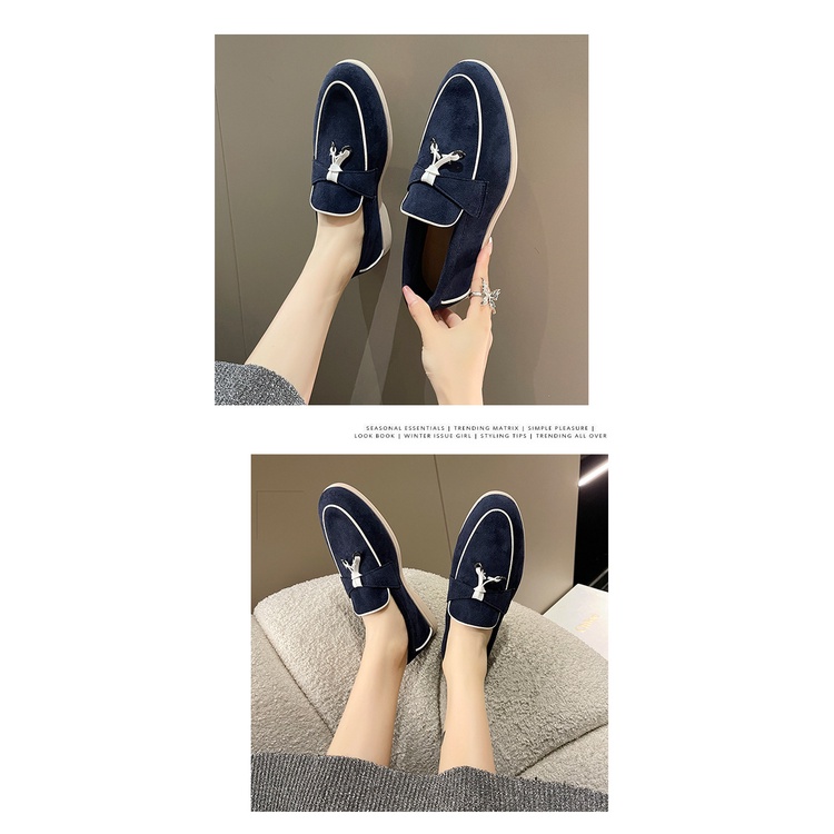 Hwshoes รองเท้าส้นแบน ระบายอากาศ สไตล์วินเทจ ใส่สบาย