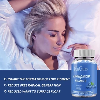Kagary Ashwagandha Vitamin D Gummies นอนง่าย หลับลึก ปรับคลื่นสมอง ผ่อนคลาย ลดความเครียด ลดการตื่นระหว่างการนอน