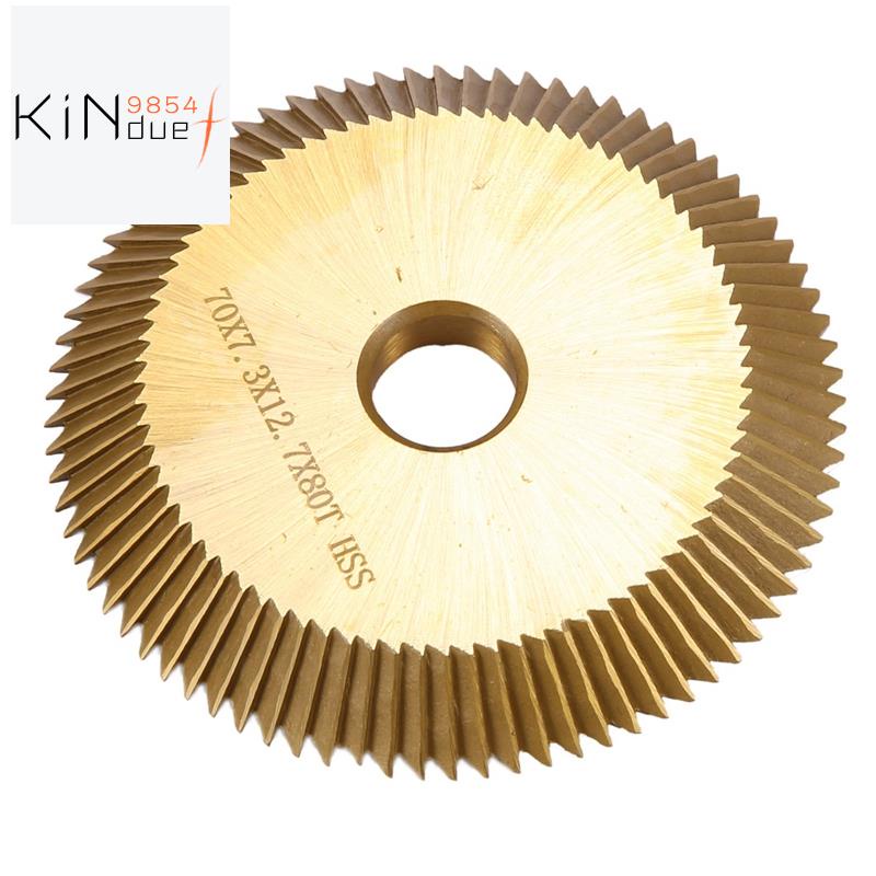 【kindue9854f】ใบเลื่อยตัดกุญแจ เคลือบไทเทเนียม 70X7.3X12.7 มม. 80T Hss 1 ชิ้น