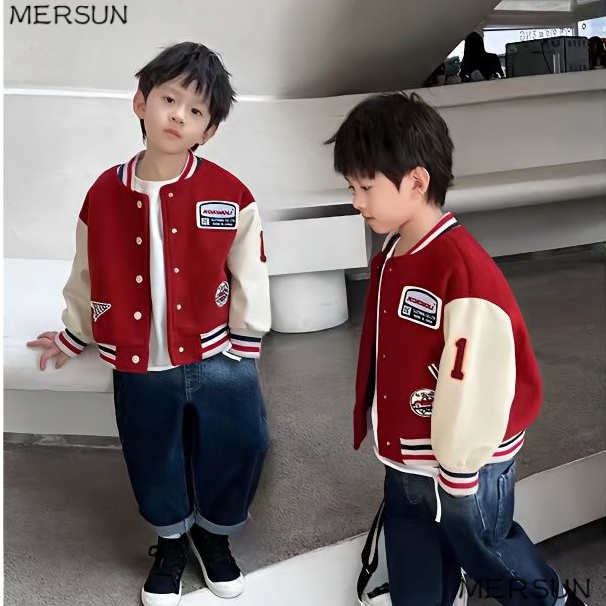 เสื้อแจ็กเก็ตเบสบอลลําลอง ทรงหลวม ขนาดเล็ก แฟชั่นฤดูใบไม้ผลิ และฤดูใบไม้ร่วง สไตล์เกาหลี ตะวันตก สําหรับเด็กผู้หญิง และเด็กผู้ชาย 2023 HC96