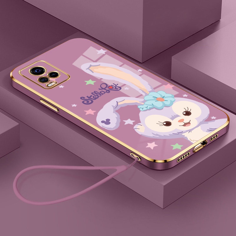 ปลอก VIVO V20 Pro V21 V20 SE V21E V23E V23 V27 V29 5G การ์ตูนน่ารักเคสโทรศัพท์เคสนิ่มซิลิโคน TPU ชุบ