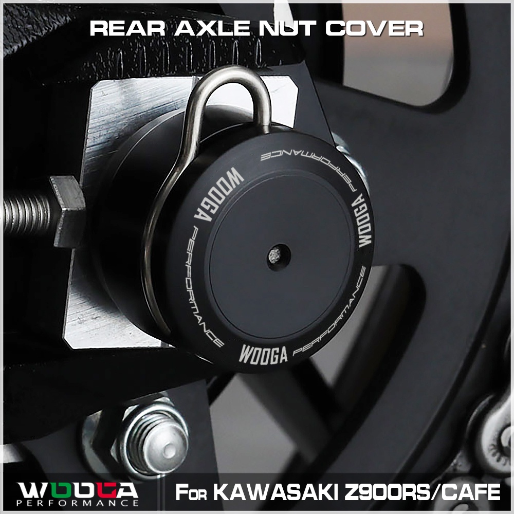 ฝาครอบน็อตเพลาหลัง อะลูมิเนียม Z900RS สําหรับ Kawasaki Z900RS CAFE Axle Sliders Z 900 RS Axle Cap ZR900 Swingarm Nut