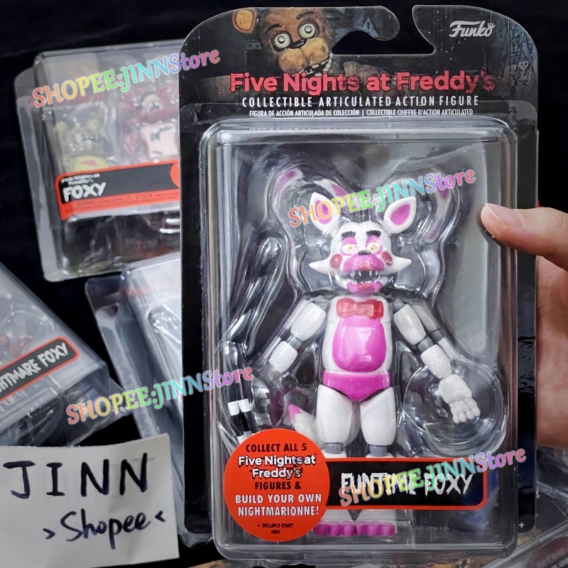-JINN- เกม FIVE NIGHTS AT FREDDY'S ฟิกเกอร์ FNAF4 ของเล่น NIGHTMARE BONNIE FOXY CHICA FREDDY ฟิกเกอร์แอกชัน Fazbear Bear โมเดลตุ๊กตา สําหรับเด็ก ของขวัญ ของเล่น
