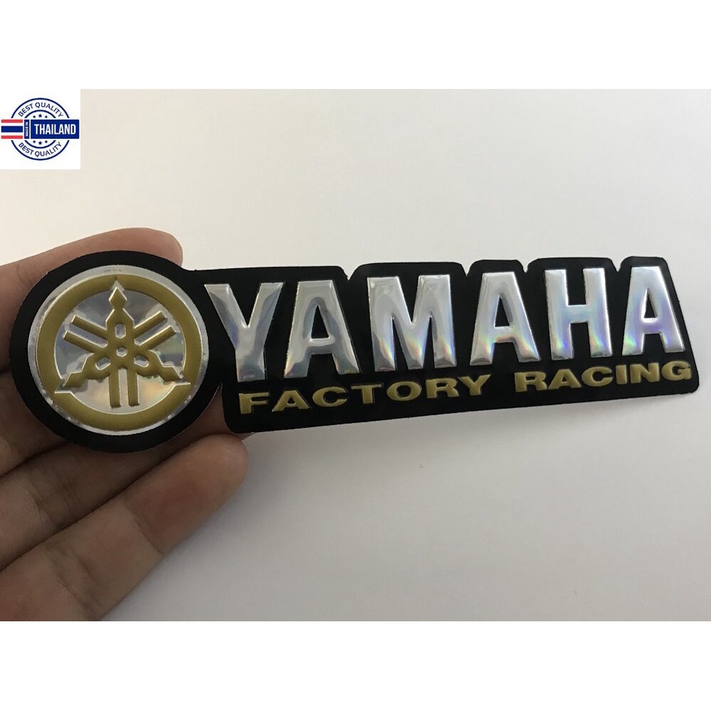 สติ๊กเกอร์ Yamaha Sticker สติกเกอร์ สีทอง แต่งรถ ติดรถ โลโก้ Gold Logo 3D ตัวนูน มอเตอร์ไซค์ ยามาฮ่า mslaz yzf r3 r6 r15
