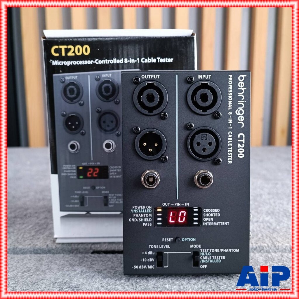 BEHRINGER CT-200 CABLE TESTER เครื่องเช็คสายสัญญาณ เครื่องวัดสายสัญญาณ แบบ 8-in-1 เครื่องทดสอบสายเคเ