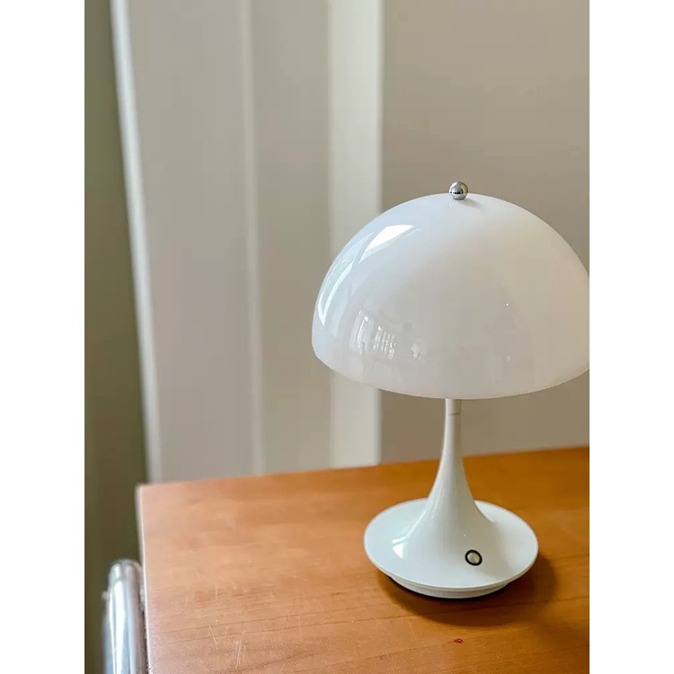 โคมไฟตั้งโต๊ะ รูปเห็ด แบบเรียบง่าย สไตล์นอร์ดิก สําหรับตกแต่งห้องนอน - รูปที่ 3