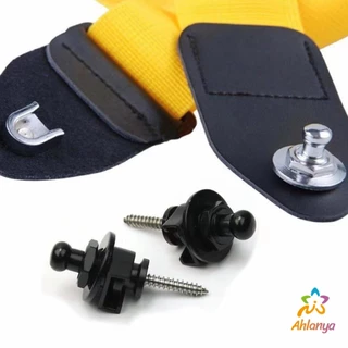Ahlanya หมุดยึดสายกีตาร์ หมุดล็อคสายสะพาย อุปกรณ์เสริมกีตาร์ Guitar Strap Locks Buttons