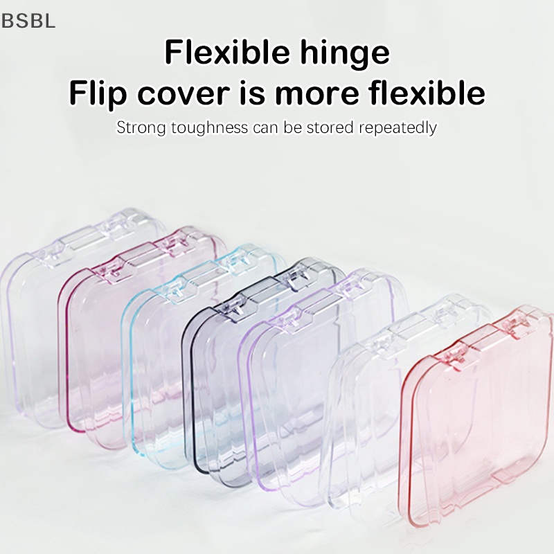 Bsbl เล็บปลอม แบบใส ฝาพับ ออแกไนเซอร์ กล่องโชว์ กันฝุ่น สวยหรู เล็บปลอม เคสป้องกันออกซิเดชั่น บรรจุกล่อง BL