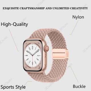 [สต็อกท้องถิ่น] สายนาฬิกาข้อมือไนล่อนถัก สําหรับ Apple Watch 44/40/45/49 มม. 41 มม. 38 มม. iWatch series se 7 3 5 6 8 9 Ultra Ultra2