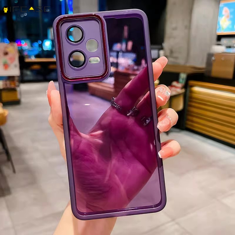 เคสโทรศัพท์มือถือแบบใส ผิวด้าน กันกระแทก กันรอยเลนส์กล้อง พร้อมฟิล์มกันรอยเลนส์กล้อง สไตล์นักธุรกิจ เรียบง่าย สําหรับ Redmi Note 13 12 Pro Plus 12S