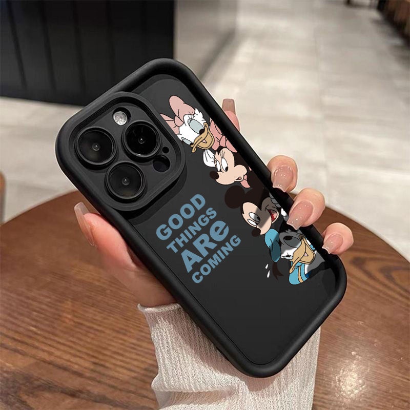 รวมทุกอย่างโดนัลด์ดั๊กมิกกี้สําหรับ Apple 15/16promax เคสโทรศัพท์ Iphone14promax ถุงลมนิรภัย 13/11 ซิลิโคน 7/8Plus