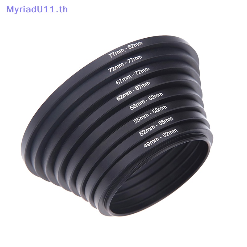 Myriadu ชุดแหวนอะแดปเตอร์เลนส์ฟิลเตอร์ 37-49 49-52 52-55 55-58 58-62 62-67 67-72 72-77 77-82 มม.