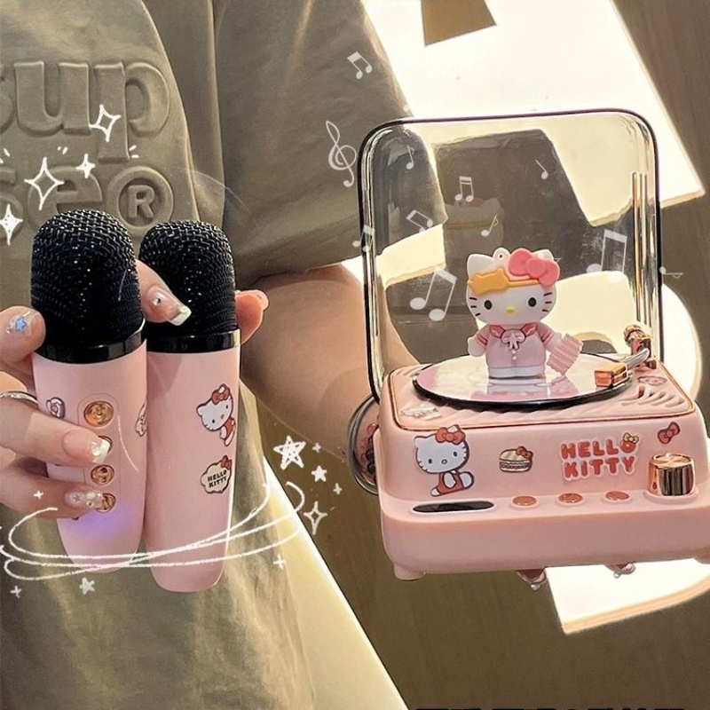 Sanrio Kawaii อะนิเมะ Hello Kitty Pachacco ลําโพงบลูทูธ การ์ตูน ลําโพงบลูทูธ ไมโครโฟนน่ารัก ของเล่น ของขวัญวันเกิดเด็กผู้หญิง