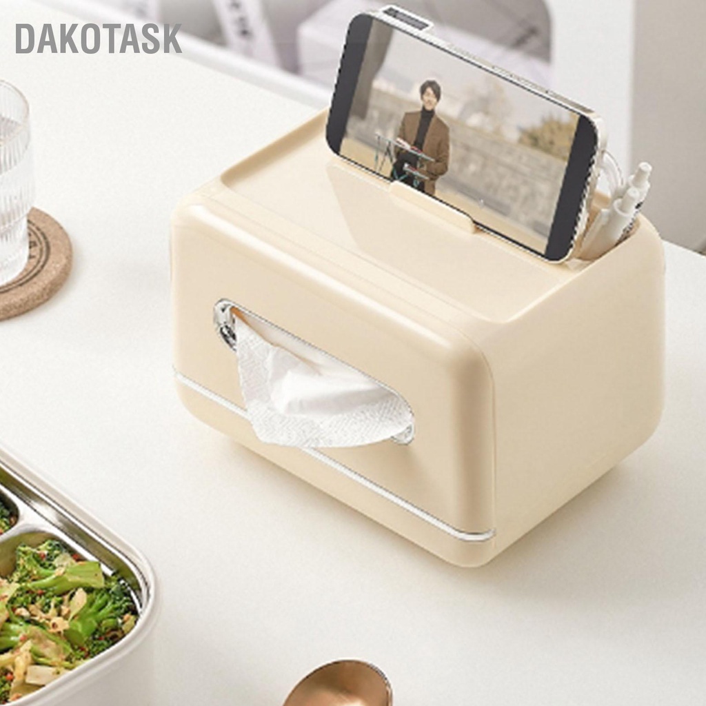 DAKOTASK ผู้ถือกล่องกระดาษทิชชูโมเดิร์นมัลติฟังก์ชั่นตกแต่งกล่องกระดาษทิชชูตกแต่งบ้าน