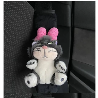 Hot selling new models Hamburger Bow Lucifer Zhuaimao Safety Belt Decoration Shoulder Sleeve Protective Cover Decoration Car Supplies Cute car interior