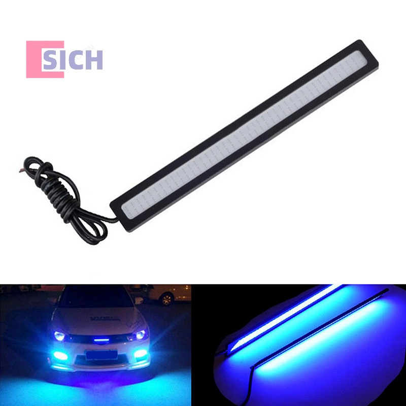 [Sich] โคมไฟตัดหมอก COB LED DRL DC 12V 17 ซม. กันน้ํา สีฟ้า สําหรับรถยนต์ ใหม่